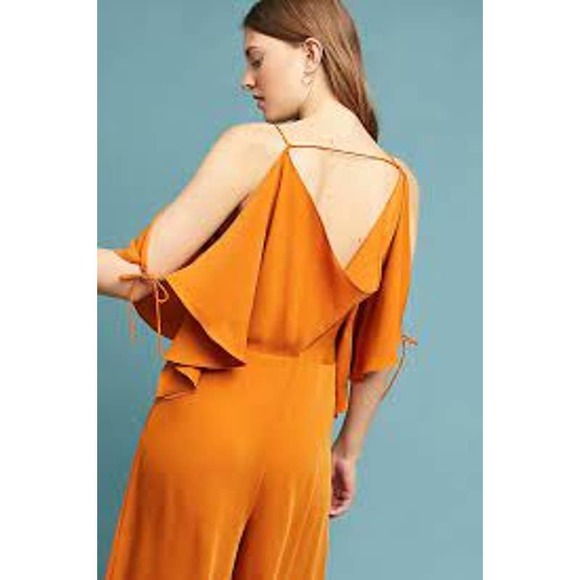 Anthropologie ELLIATT Aurelia Cold Open Shoulder Jumpsuit Pants NWT Size Small - Picture 2 of 7